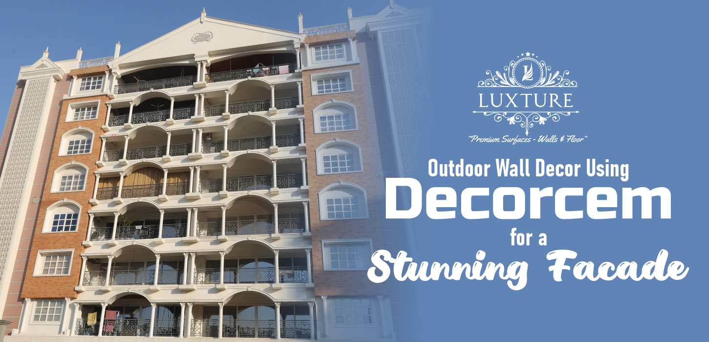 Outdoor Wall Decor Using Decorcem for a Stunning F
